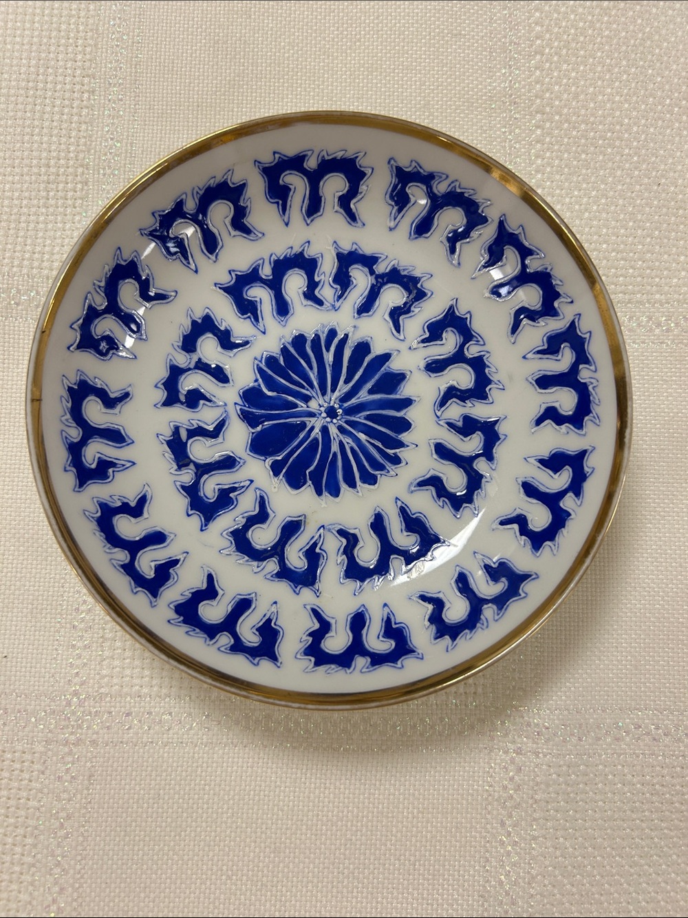 vintage ISCO Japanese Porcelain Ware dish decorated in Hong Kong